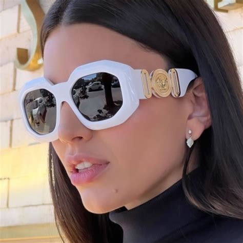 versace sunglasses white and gold.